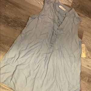 RD Style Timbers Splitneck chambray tank tunic top